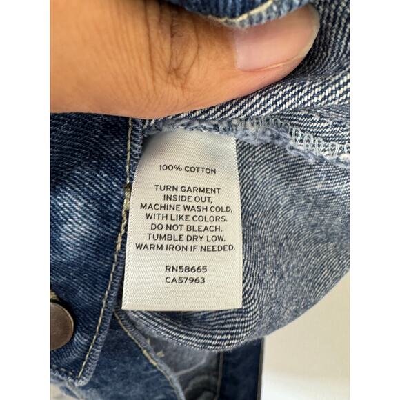 BP. Oversized Blue Bleached Wash Denim Jacket XS NWT Nordstrom - Picture 7 of 7